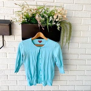 Merona Teal Seafoam Button Up Cardigan Sweater